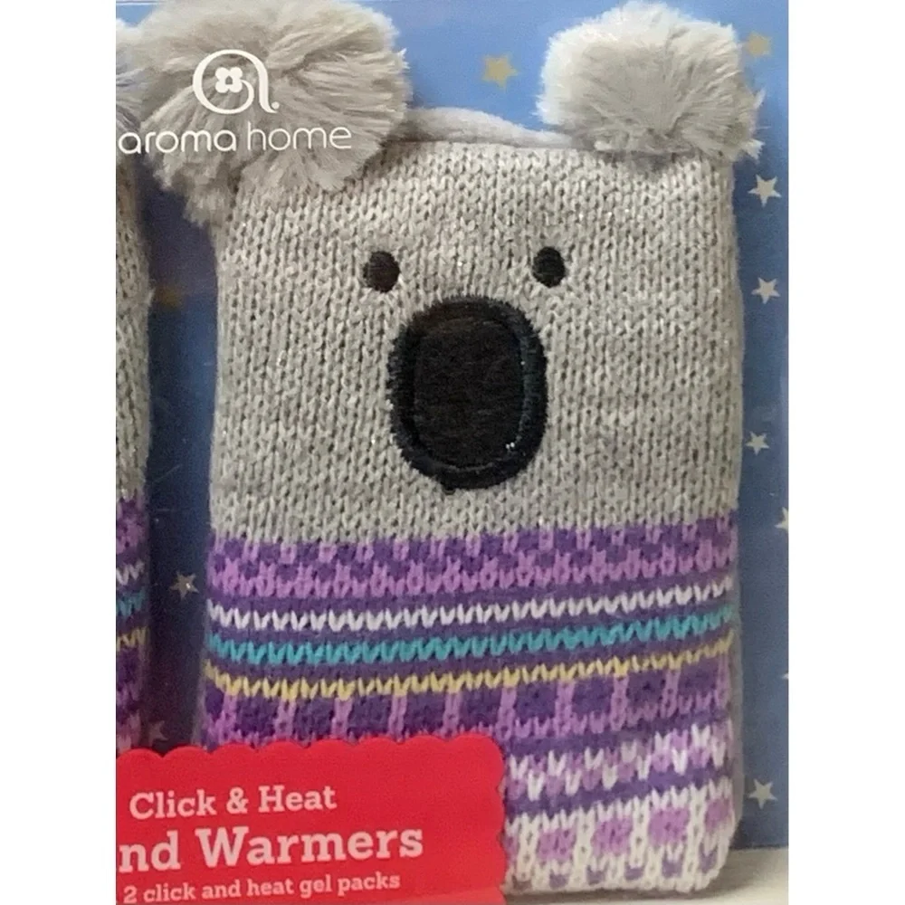 Toddler Pre-School Little Girl Click & Heat Koala Bear Reusable Hand Warmers NIB